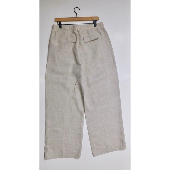 NWT!! J. CREW Wide Leg Essential Pants Flax Linen Pleated Preppy Summer Size 10 - Picture 8 of 16